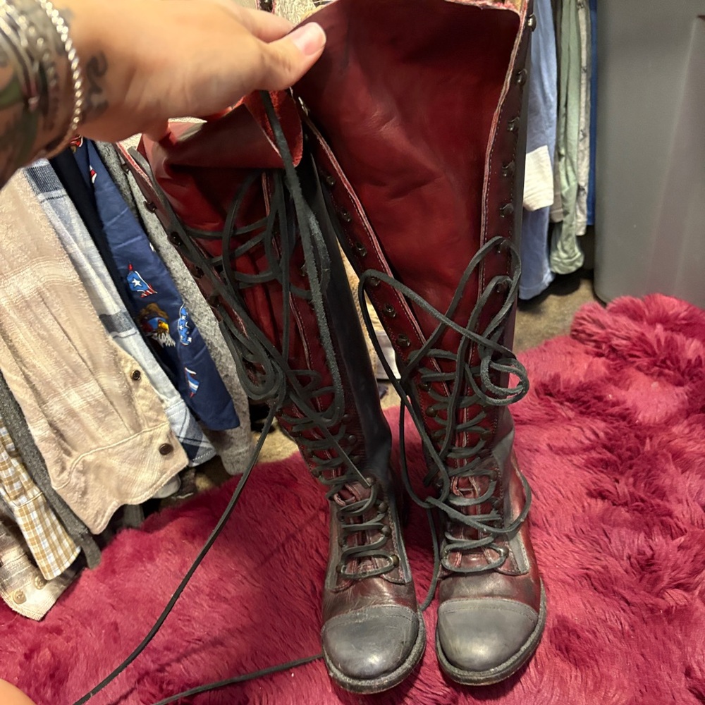 Freebird by Steven Arlo Lace-Up Tall black  Boots